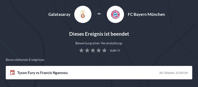 Galatasaray - Bayern Wettquoten