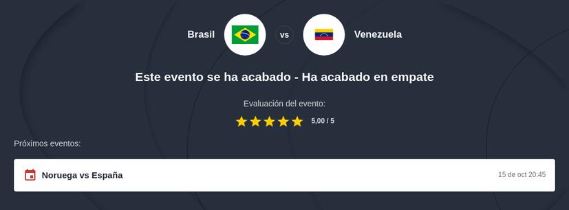 Pronóstico Brasil vs Venezuela