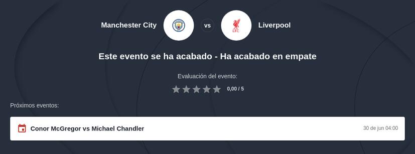 Pronóstico Man City vs Liverpool Premier League