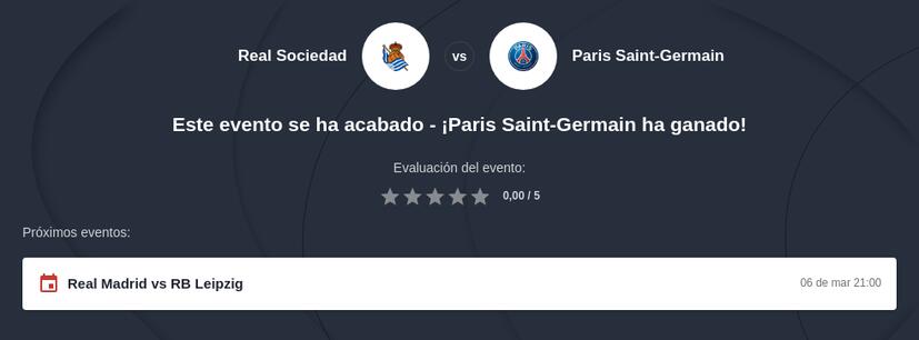 Pronóstico Real Sociedad vs PSG