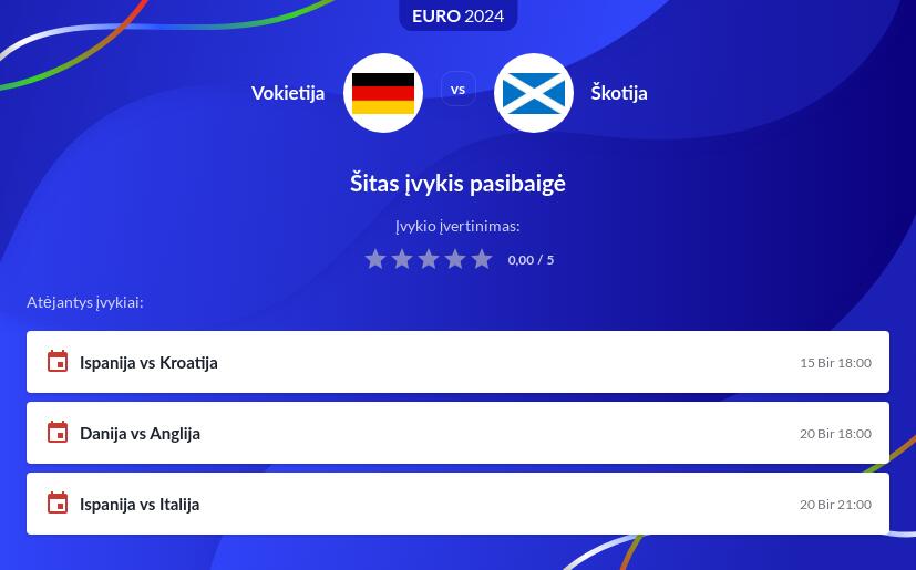 Vokietija – Škotija Tiesiogiai