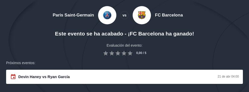 Pronóstico PSG vs Barcelona