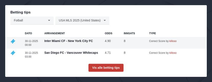 MLS Betting Tips
