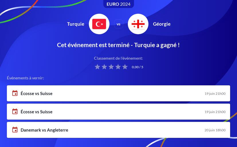 Pronostic Turquie vs Géorgie