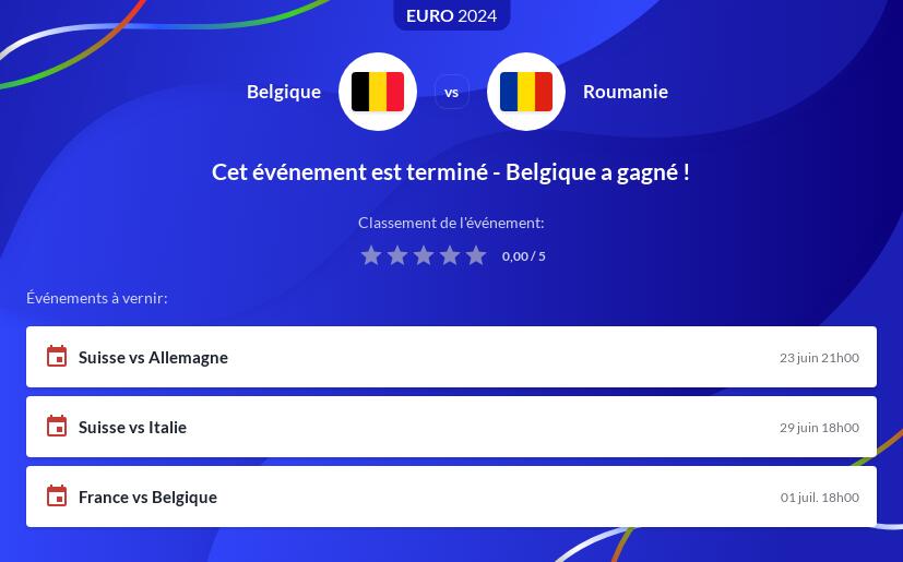 Pronostic Belgique vs Roumanie