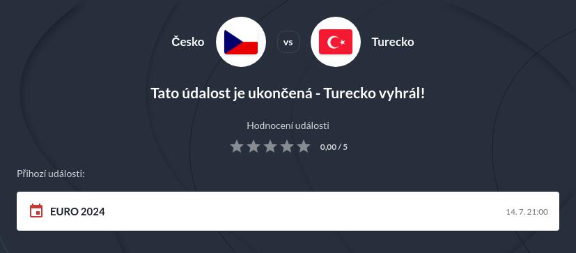 Česko – Turecko sázkové kurzy