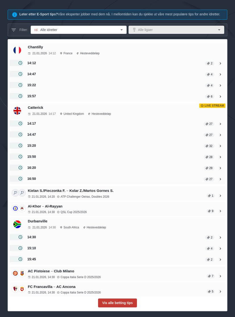 Rainbow 6 Tipping i Norge