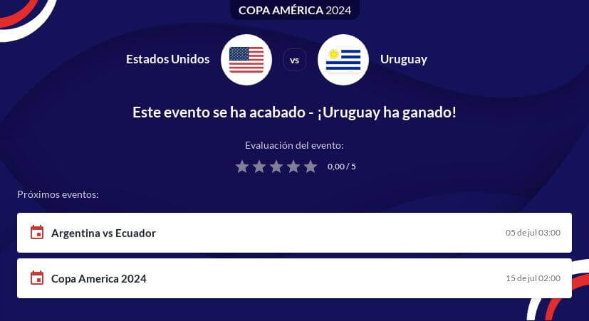 USA - Uruguay Copa América Pronóstico Ganador
