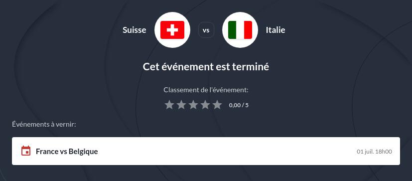 Pronostic Suisse vs Italie