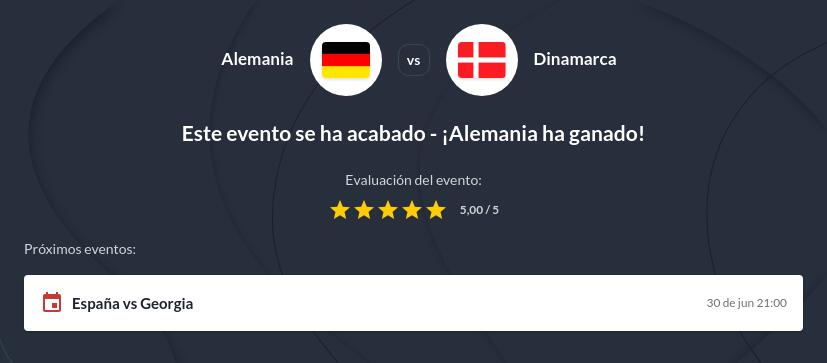 Pronóstico ganador Alemania vs Dinamarca