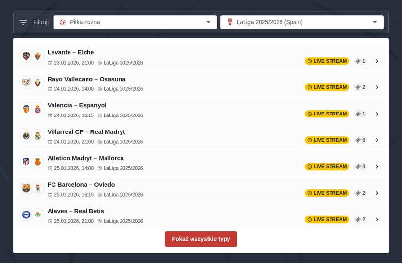 La Liga Zakłady Bukmacherskie Online