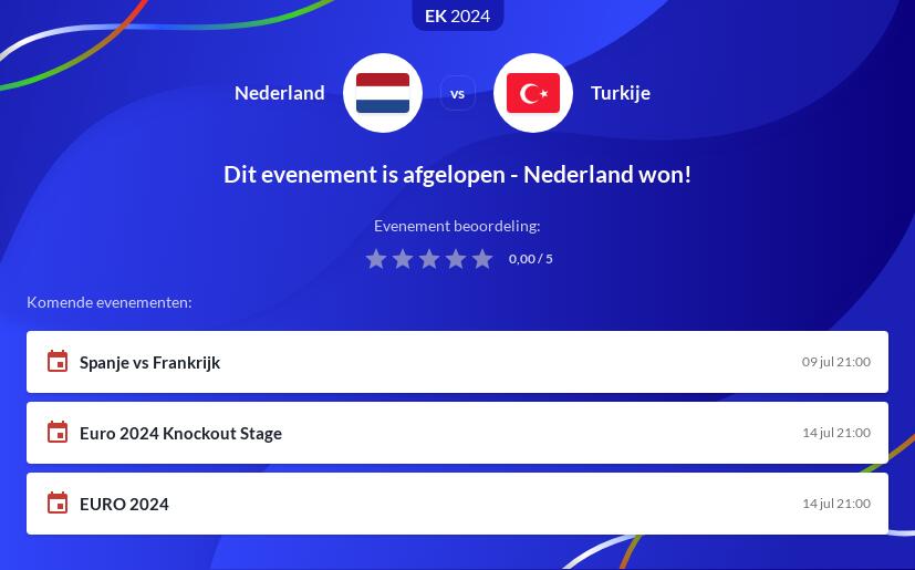 Nederland - Turkije Voorspelling
