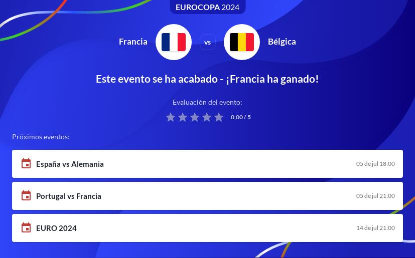 Francia - Bélgica: pronóstico y cuotas Euro 01/07/24