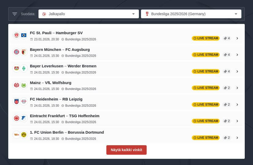 Bundesliga vedonlyönti