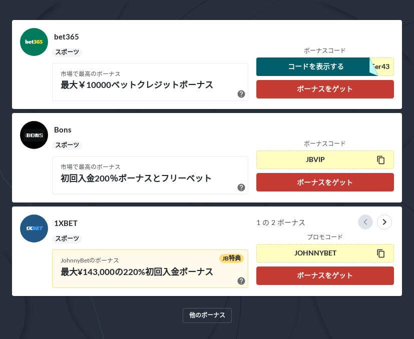 おすすめの野球ブックメーカー5選