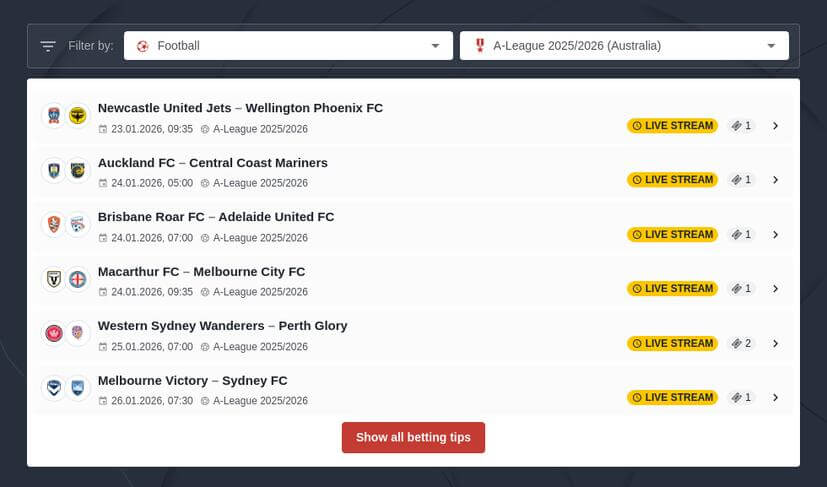 A-League Betting Tips