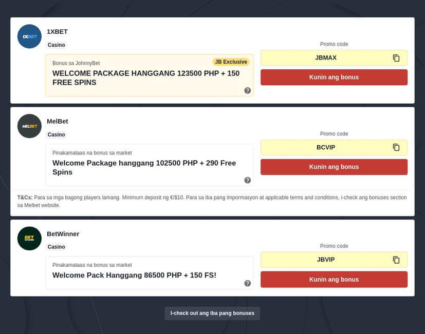 Types of Online Casino Bonus