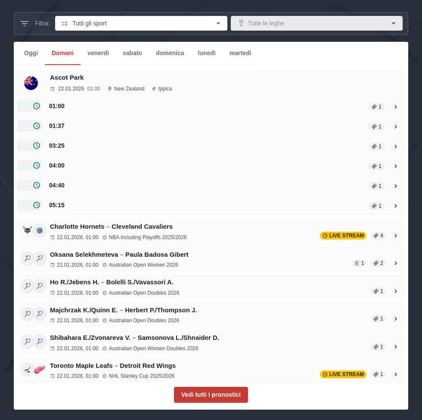 Aiuto Scommesse Sportive