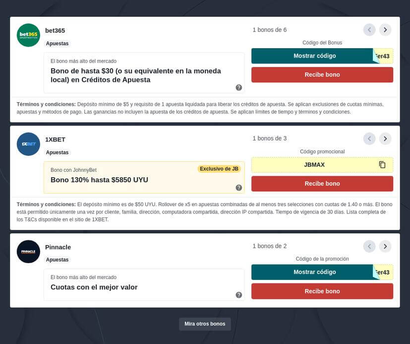 Mejores casas de apuestas en Uruguay