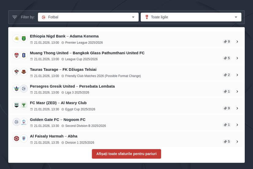 Ponturi Pariuri Superliga