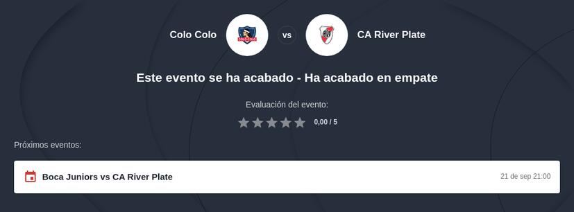 Pronóstico Colo Colo vs River Plate