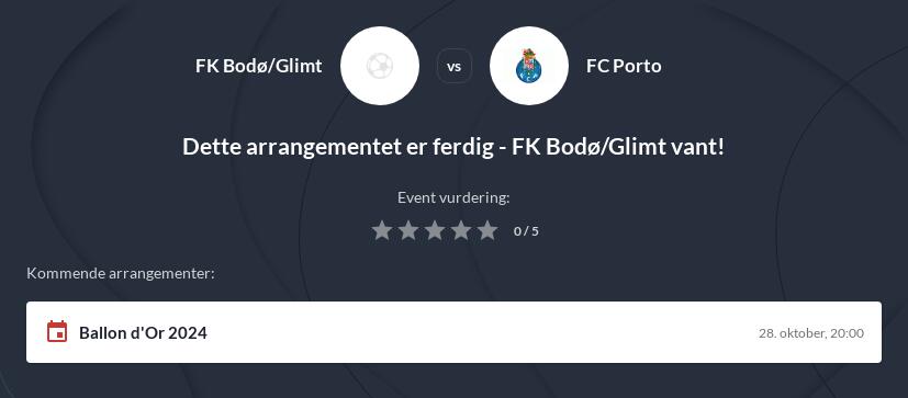 Bodø/Glimt mot FC Porto Betting Tips