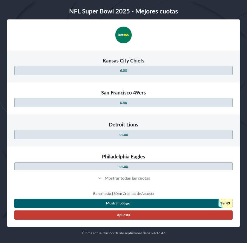 Apuestas Super Bowl 2025: Pronóstico Quién Gana NFL