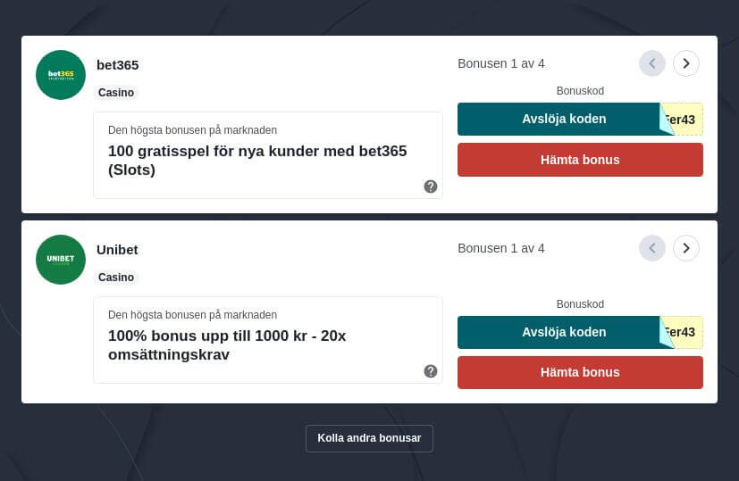 Vilka nätcasinon är licensierade i Sverige?