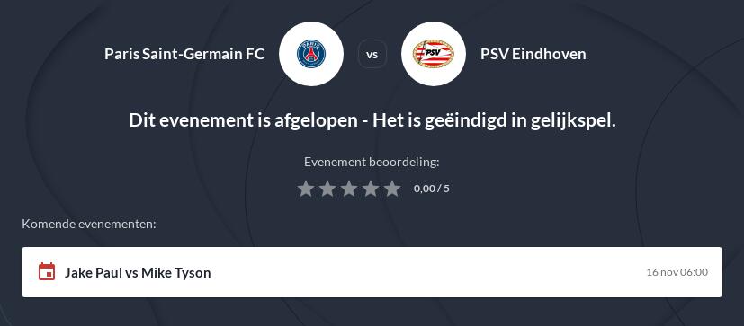 PSG - PSV Voorspelling