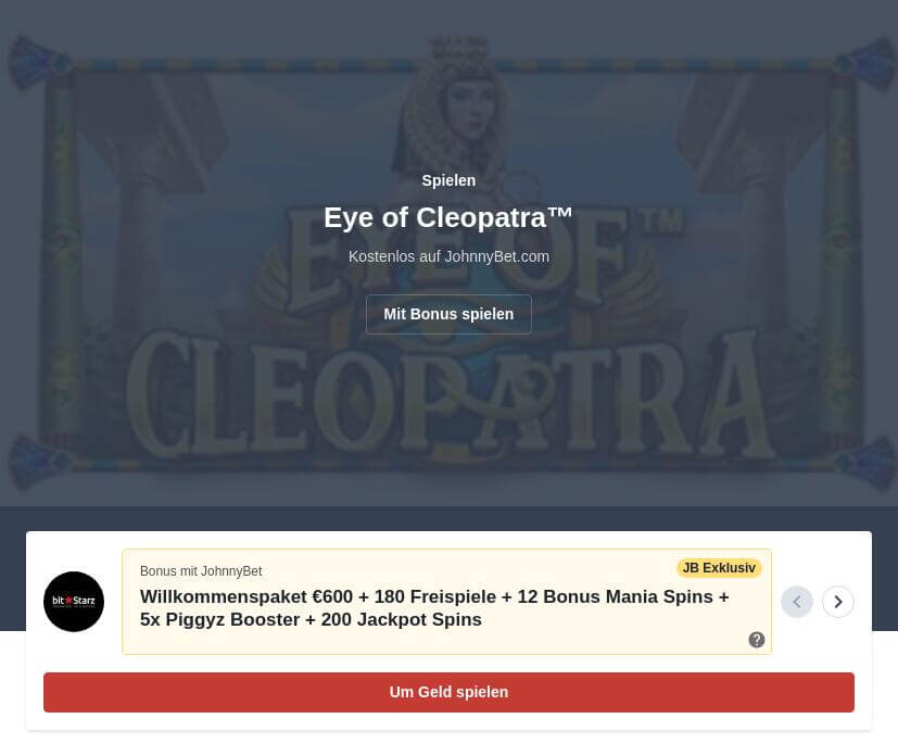 Eye of Horus online um Echtgeld spielen