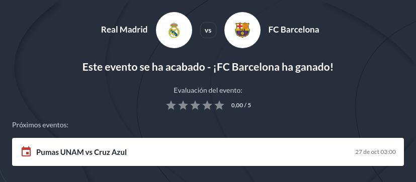 Pronóstico El Clásico Real Madrid vs Barcelona