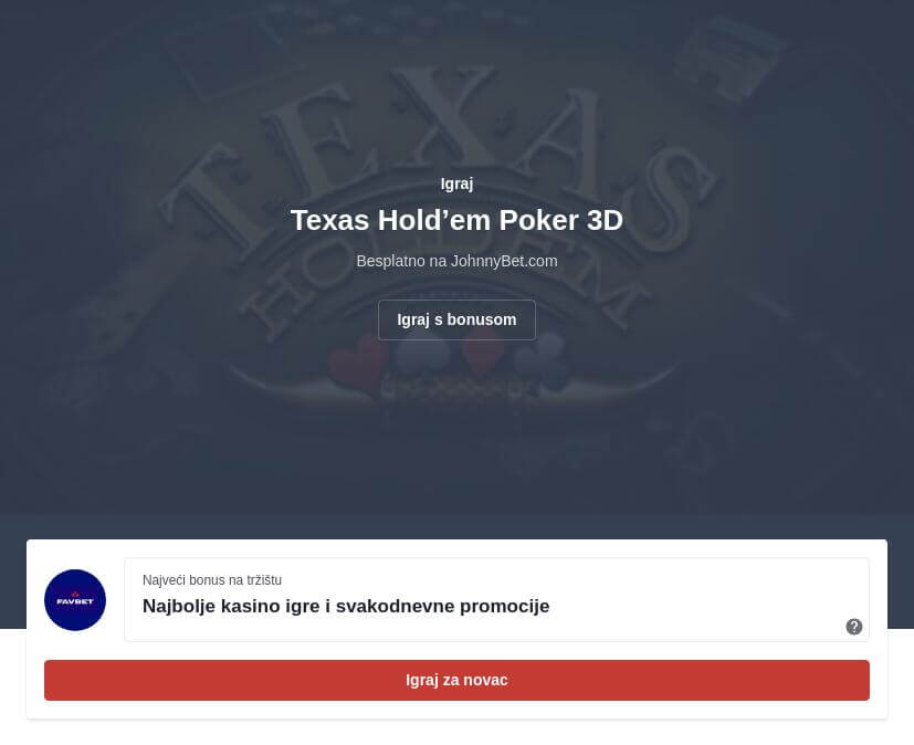 Besplatne poker igre online