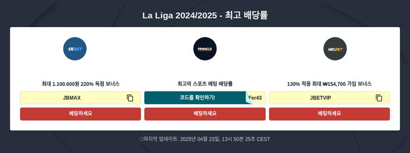 라리가 경기 베팅 예측