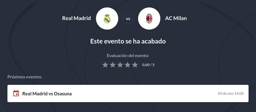 Pronóstico ganador Real Madrid vs Milan Champions League