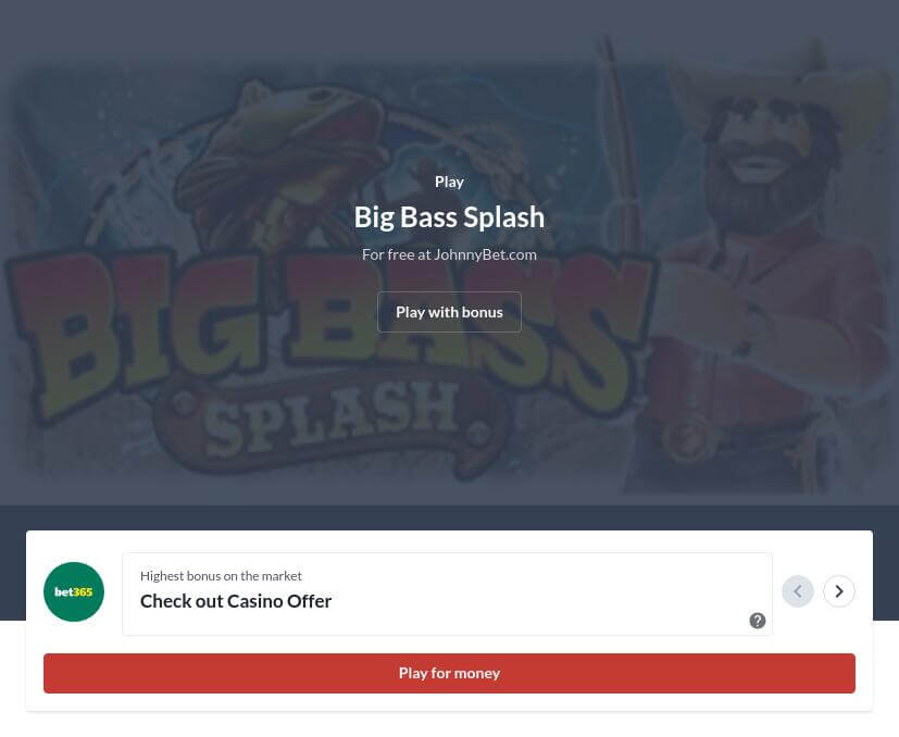 Big Bass Splash Demo