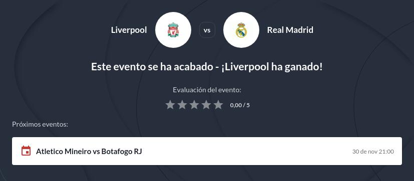 Liverpool vs Real Madrid Pronóstico