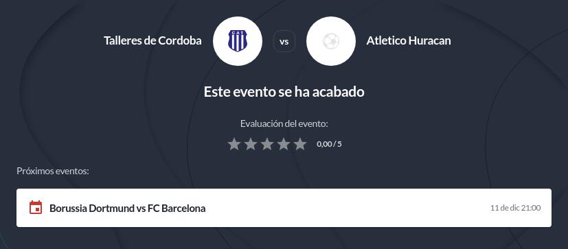 Pronóstico del partido Talleres Córdoba vs Huracán