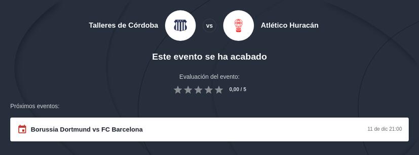 Pronóstico del partido Talleres Córdoba vs Huracán