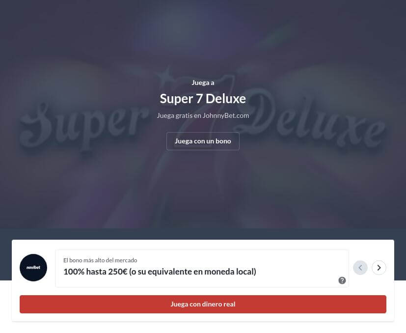 Super 7 Deluxe Slot Demo sin Registro