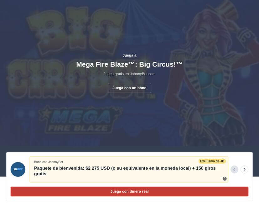 Mega Fire Blaze Slots Demo: Juega Wild Pistolero y Big Circus
