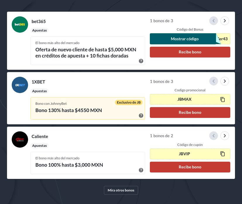 Mejores casas de apuestas legales en México