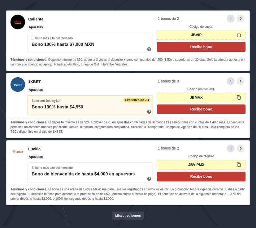 Mejores casas de apuestas legales en México