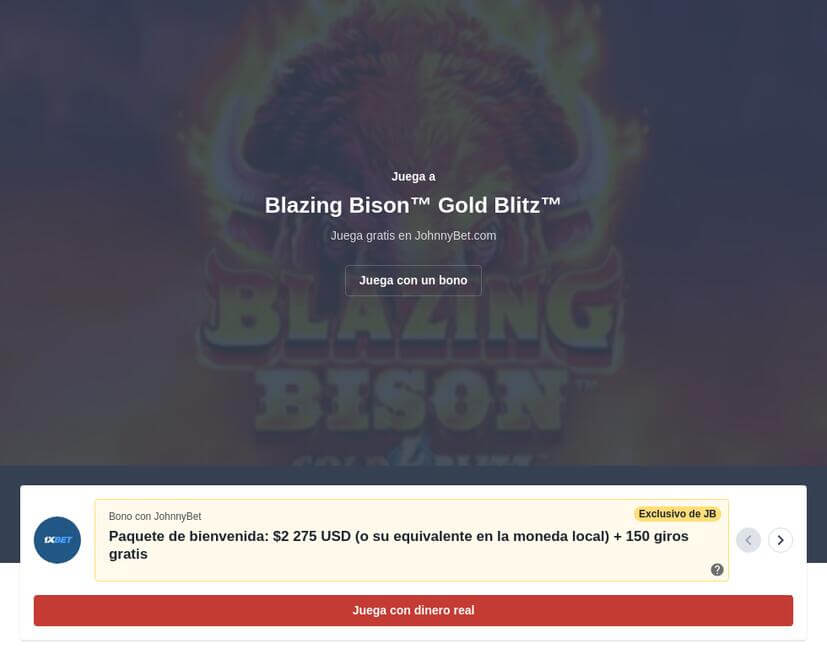 Reseña Blazing Bison Gold Blitz Slot Demo