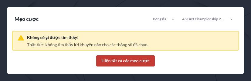 Mẹo cá cược giải AFF