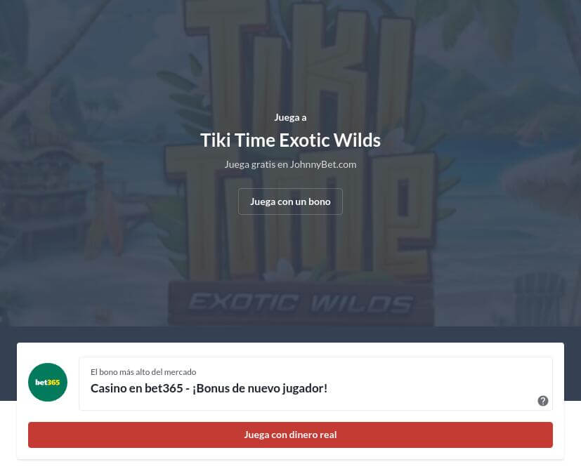 Tiki Time Exotic Wilds online reseña