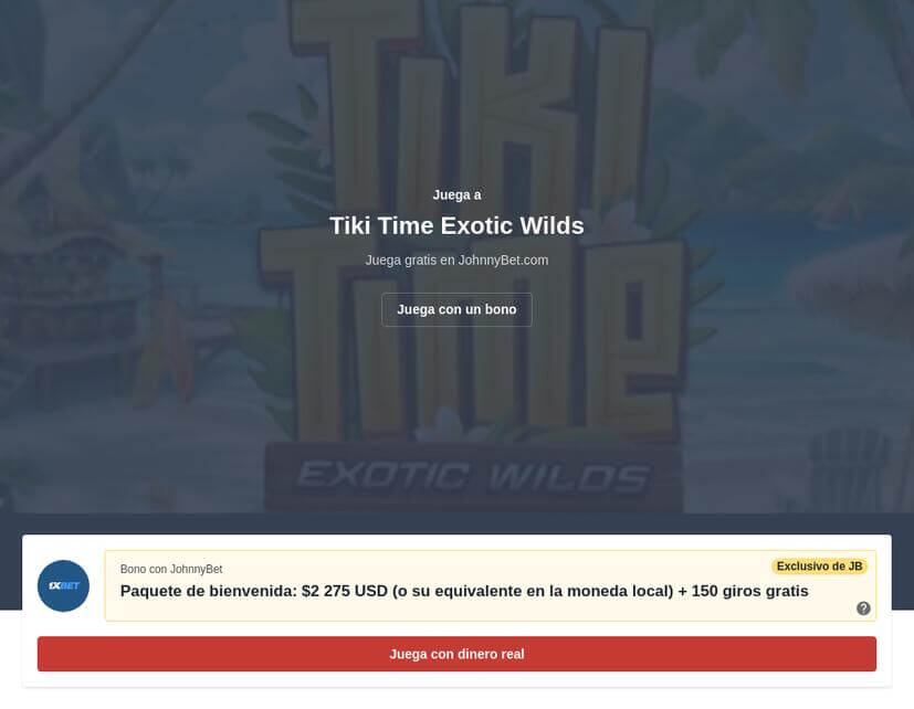 Tiki Time Exotic Wilds online reseña