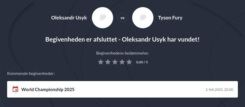 Forudsigelser for Fury vs Usyk