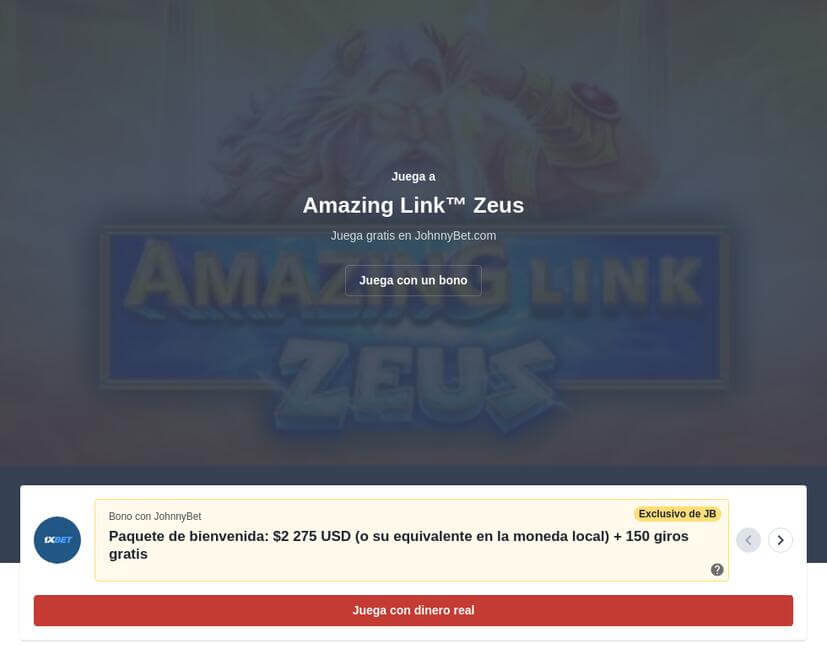 Tragaperras Amazing Link Zeus Demo Gratis