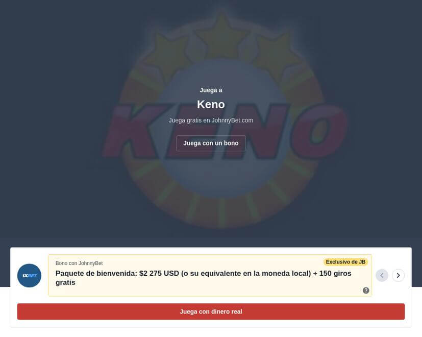 Guía de Keno Juego Online