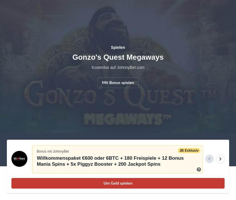 Gonzo's Quest Spielautomat online spielen